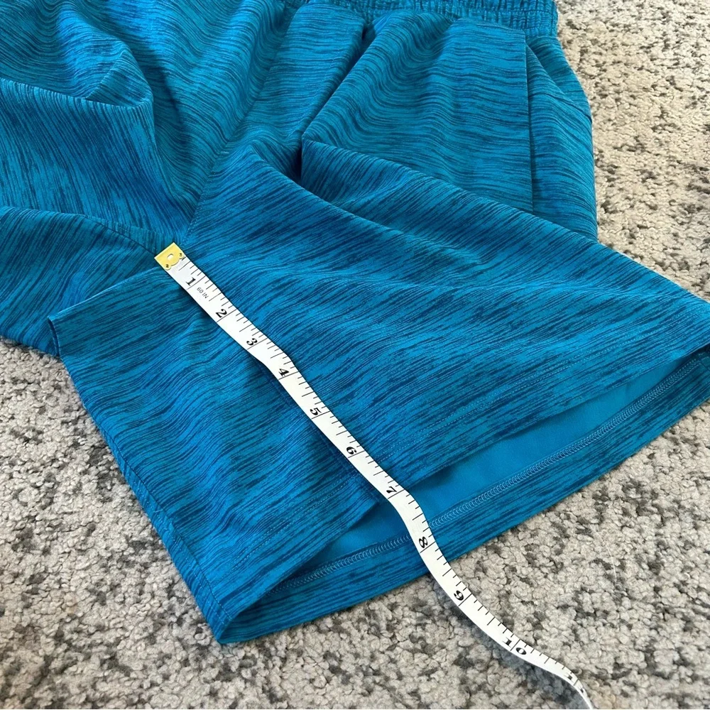 Lululemon Blue Channel Crossing Slim-Fit Mid-Length Melange Swim Shorts Sz Small